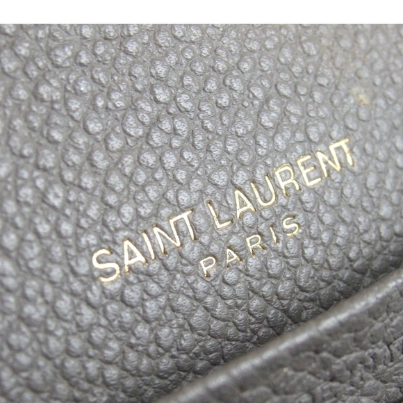 Saint Laurent Gray Wallet with Gold Logo - Picture 15 of 16